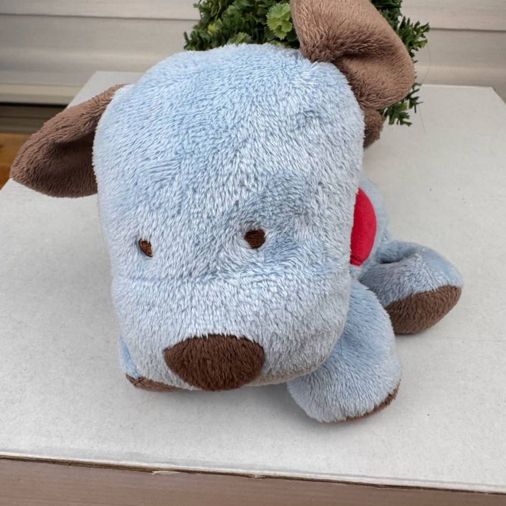 Carters Child of Mine Blue Plush Toy lovey red dot